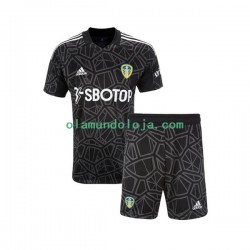 Camisola Leeds United Guarda-redes Criança Equipamento Primeiro 2022-2023 Manga Curta